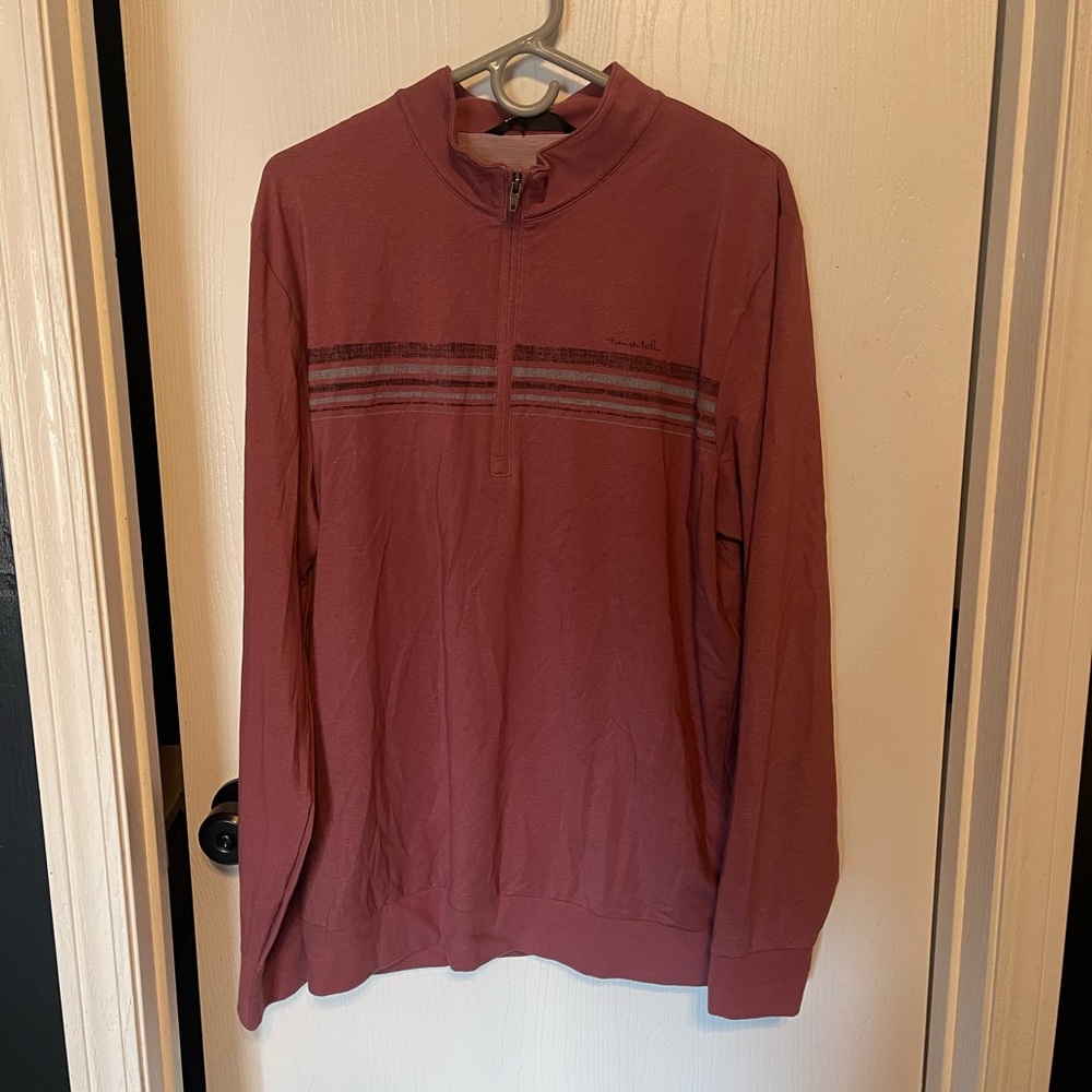 Men's Burgundy Half-Zip Sweater